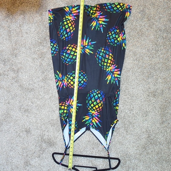 Pineapple Dress, Size XL, Black And Multi Color Pineapple - Picture 5 of 7